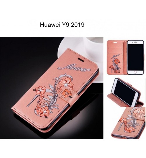 Huawei Y9 2019 case Fashion Beauty Leather Flip Wallet Case