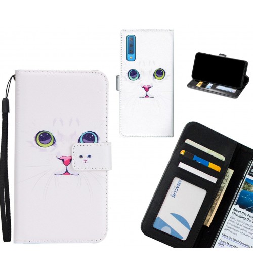 GALAXY A7 2018 case 3 card leather wallet case printed ID