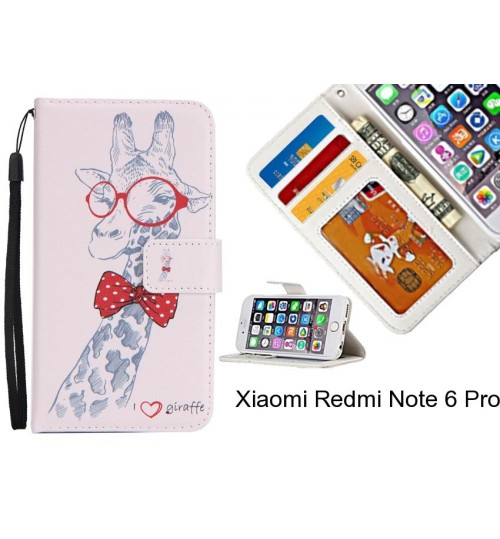 Xiaomi Redmi Note 6 Pro case 3 card leather wallet case printed ID