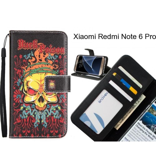 Xiaomi Redmi Note 6 Pro case 3 card leather wallet case printed ID