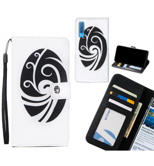 GALAXY A7 2018 case 3 card leather wallet case printed ID