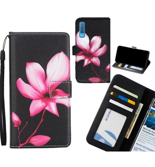 GALAXY A7 2018 case 3 card leather wallet case printed ID