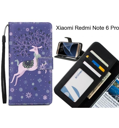 Xiaomi Redmi Note 6 Pro case 3 card leather wallet case printed ID