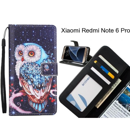 Xiaomi Redmi Note 6 Pro case 3 card leather wallet case printed ID