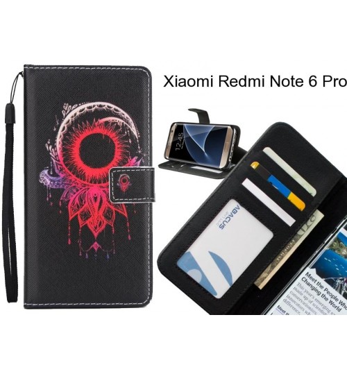 Xiaomi Redmi Note 6 Pro case 3 card leather wallet case printed ID