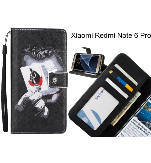 Xiaomi Redmi Note 6 Pro case 3 card leather wallet case printed ID