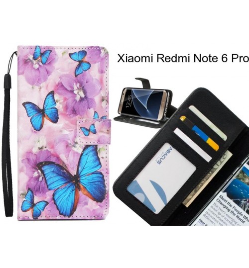 Xiaomi Redmi Note 6 Pro case 3 card leather wallet case printed ID