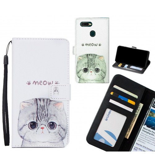 Oppo AX7 case 3 card leather wallet case printed ID