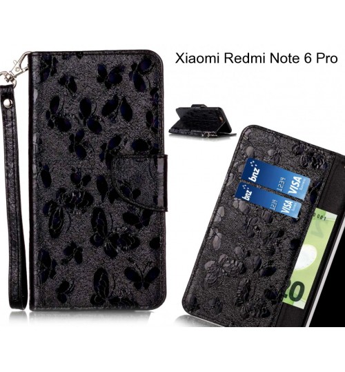 Xiaomi Redmi Note 6 Pro Case Wallet Leather Flip Case laser butterfly