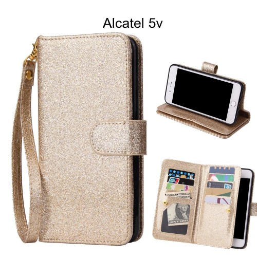 Alcatel 5v Case Glaring Multifunction Wallet Leather Case