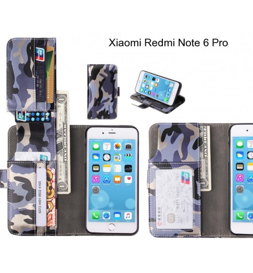 Xiaomi Redmi Note 6 Pro  Case Wallet Leather Flip Case 7 Card Slots - Grey