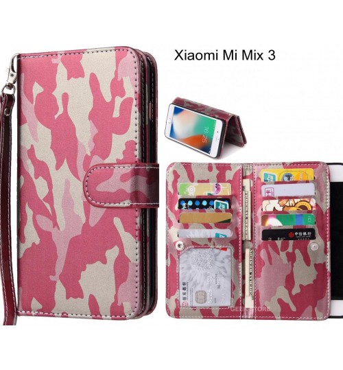 Xiaomi Mi Mix 3  Case Multi function Wallet Leather Case Camouflage