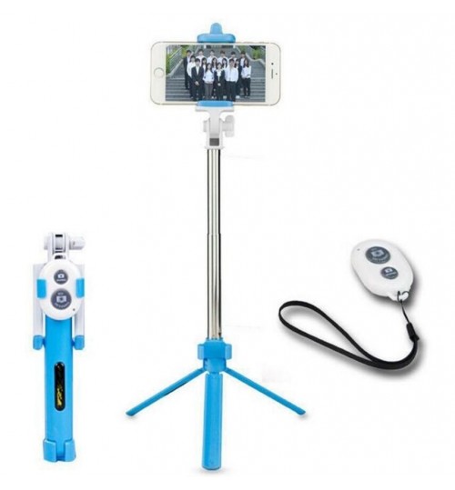Handheld Selfie Self Phone Stick Monopod Tripods Bluetooth Remote Shutter