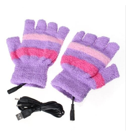 USB heated warm gloves