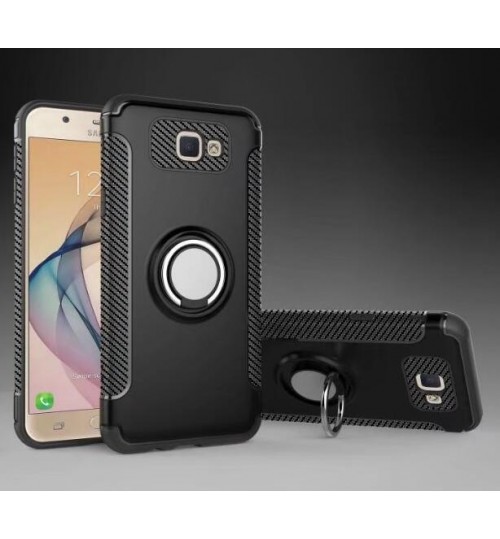 Galaxy J5 Prime Case Heavy Duty Ring Rotate Kickstand Case Cover