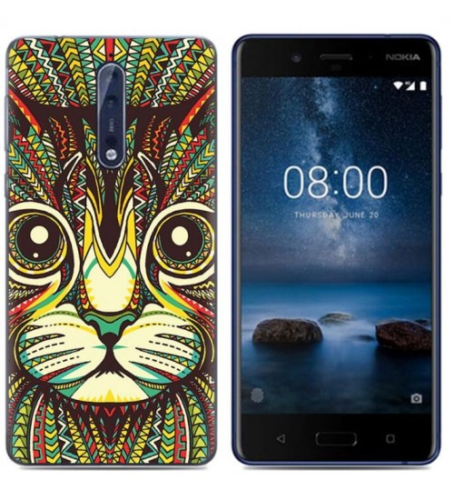 NOKIA 8 case Ultra Slim Soft Gel TPU printed case soft cover