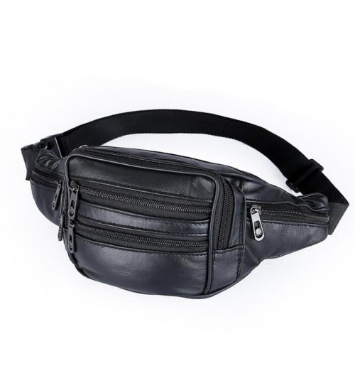 SOFT LEATHER  POUCH BUM BAG MONEY TRAVEL WAIST BELT WALLET