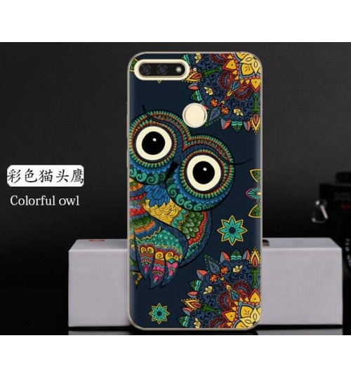 Huawei Y6 2018 Case Printed Soft Gel TPU Case