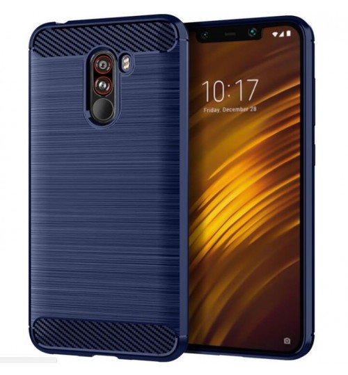 Xiaomi Pocophone F1 Case Carbon Fibre Shockproof Armour Case