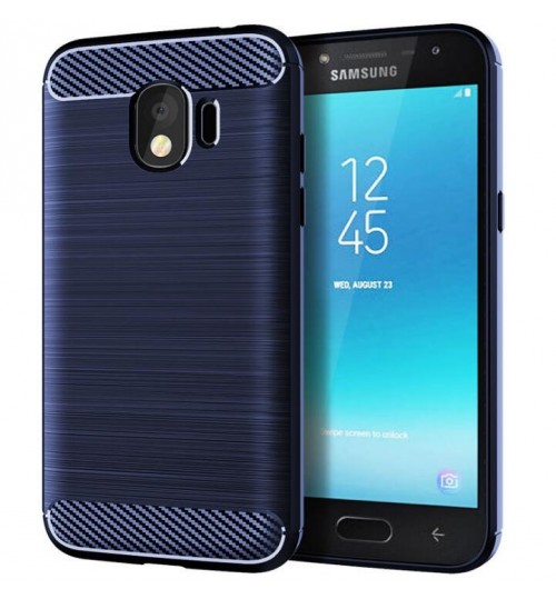 Galaxy J2 Pro Case Carbon Fibre Shockproof Armour Case