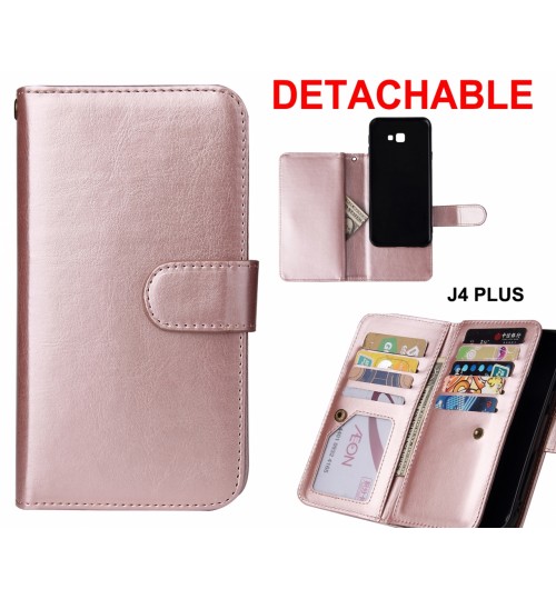 Galaxy J4 PLUS Case Double Wallet Leather Case Detachable