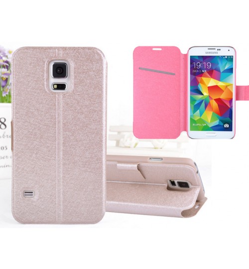 Samsung Galaxy S5 case luxury wallet brushed case