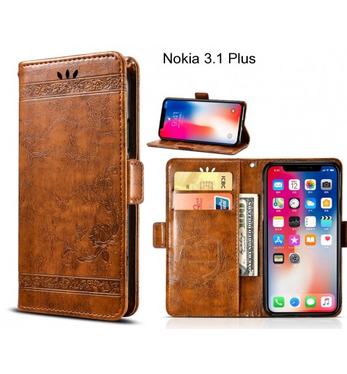 Nokia 3.1 Plus  Case retro leather wallet case