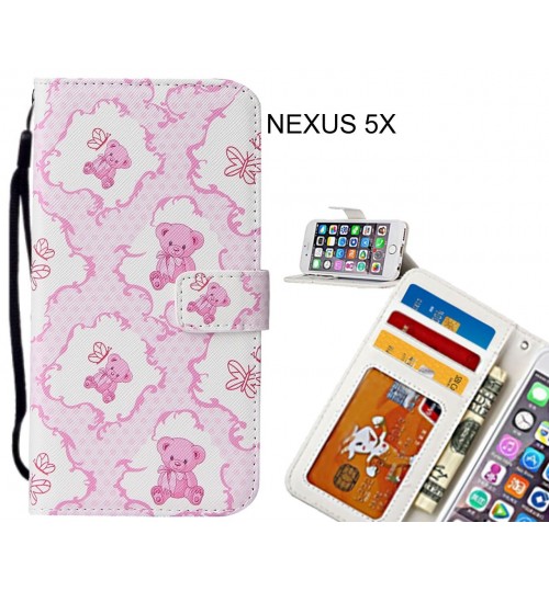 NEXUS 5X case leather wallet case printed ID