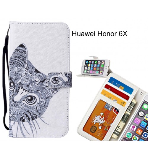 Huawei Honor 6X case leather wallet case printed ID