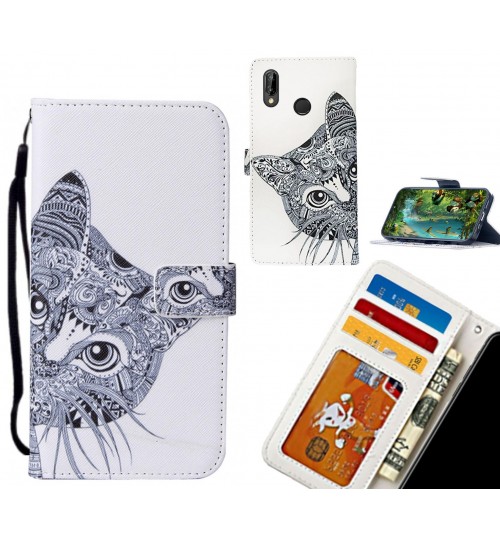 Huawei P20 lite case leather wallet case printed ID