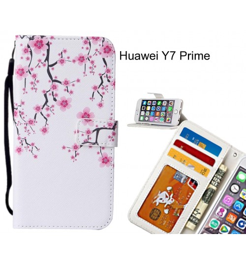 Huawei Y7 Prime case leather wallet case printed ID