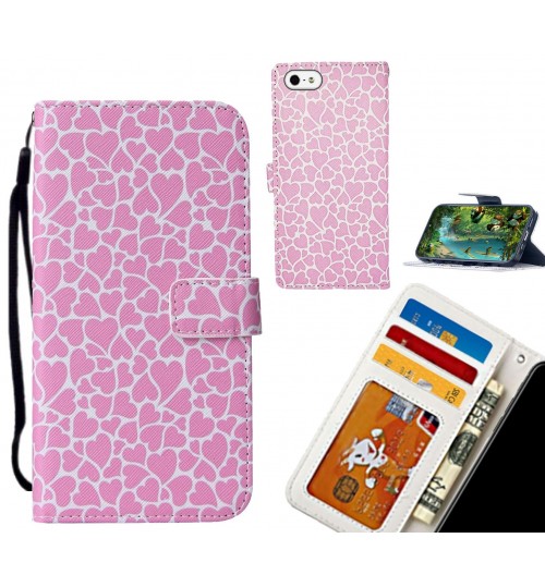 IPHONE 5 case leather wallet case printed ID