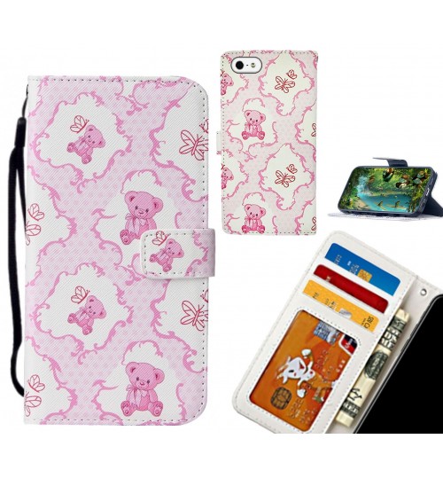 IPHONE 5 case leather wallet case printed ID