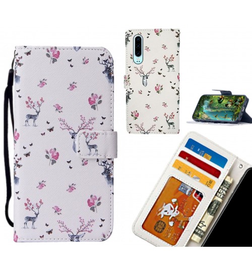 Huawei P30 case leather wallet case printed ID