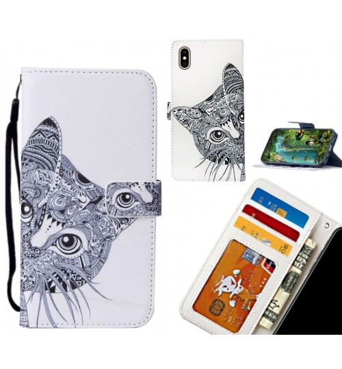 iPhone XS Max case leather wallet case printed ID