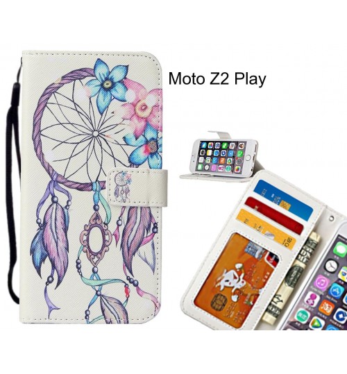 Moto Z2 Play case leather wallet case printed ID