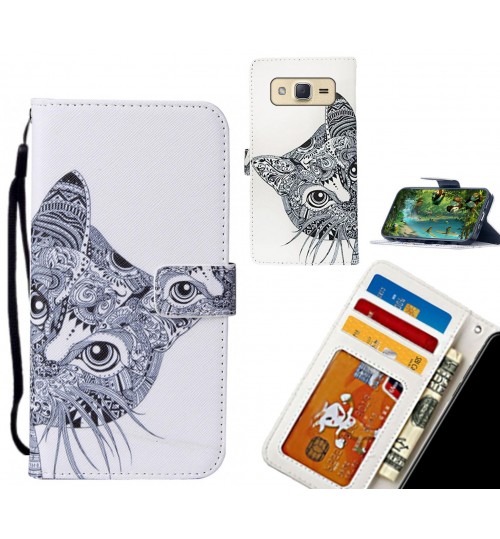 Galaxy J2 case leather wallet case printed ID