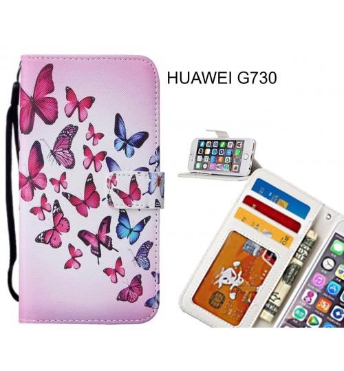 HUAWEI G730 case leather wallet case printed ID