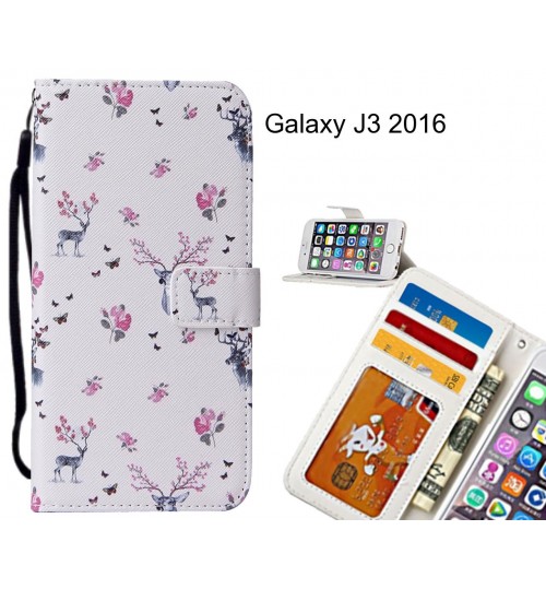 Galaxy J3 2016 case leather wallet case printed ID