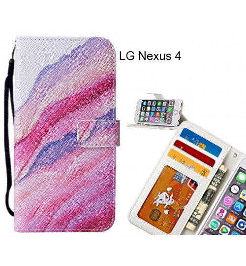 LG Nexus 4 case leather wallet case printed ID