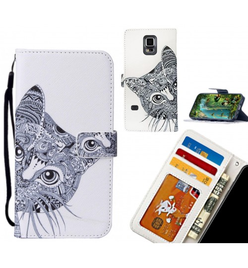 Galaxy S5 case leather wallet case printed ID