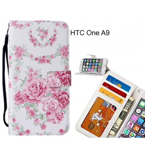 HTC One A9 case leather wallet case printed ID