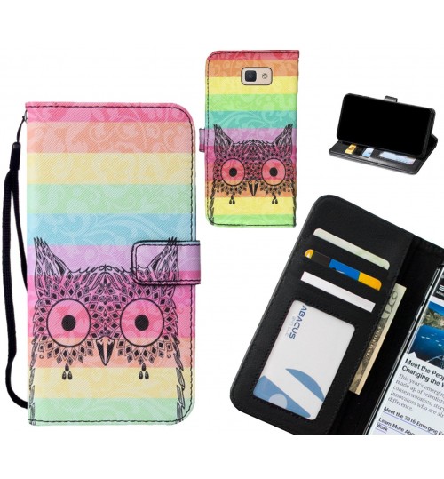 Galaxy J5 Prime case leather wallet case printed ID