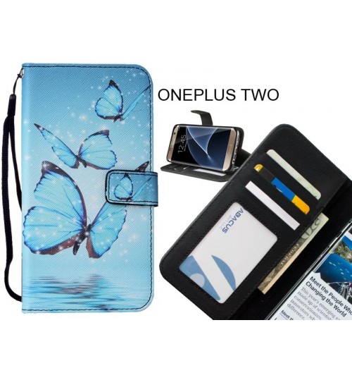 ONEPLUS TWO case leather wallet case printed ID