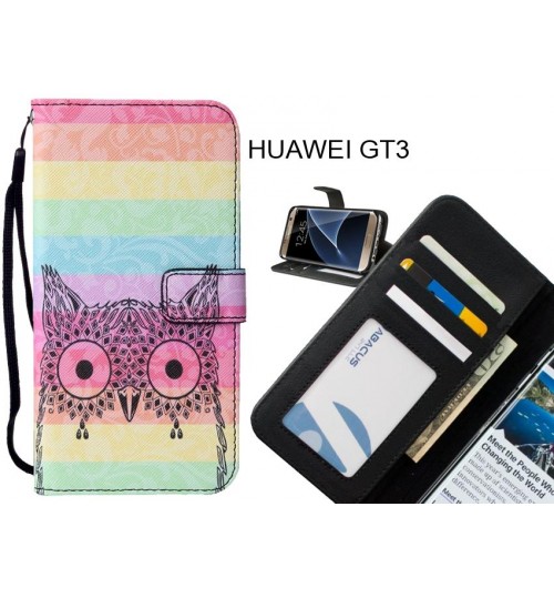 HUAWEI GT3 case leather wallet case printed ID