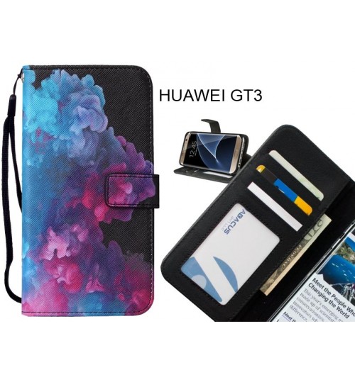 HUAWEI GT3 case leather wallet case printed ID