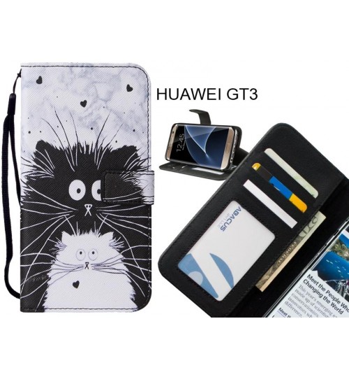 HUAWEI GT3 case leather wallet case printed ID