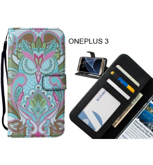 ONEPLUS 3 case leather wallet case printed ID