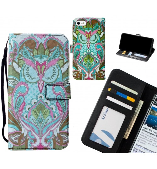 IPHONE 5 case leather wallet case printed ID