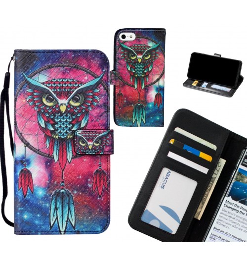 IPHONE 5 case leather wallet case printed ID